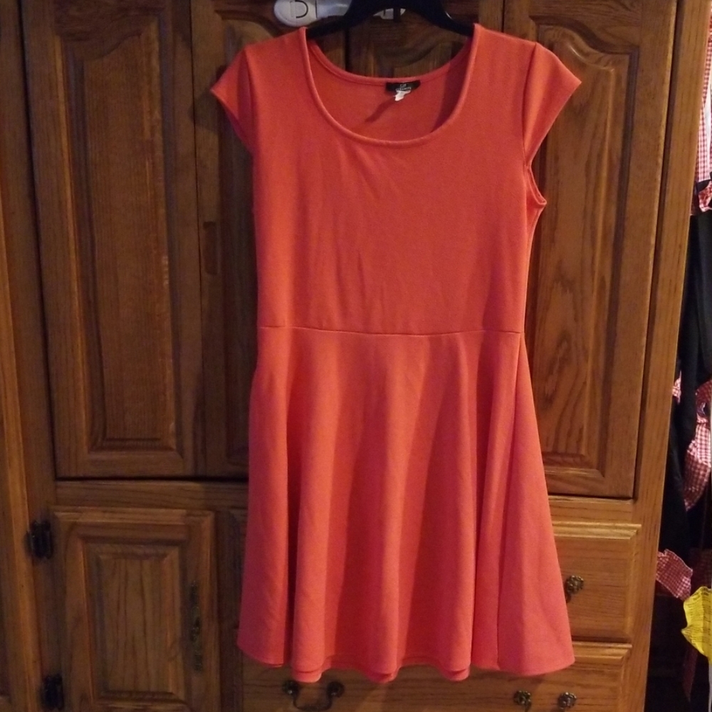 Coral 1X Dress knee length